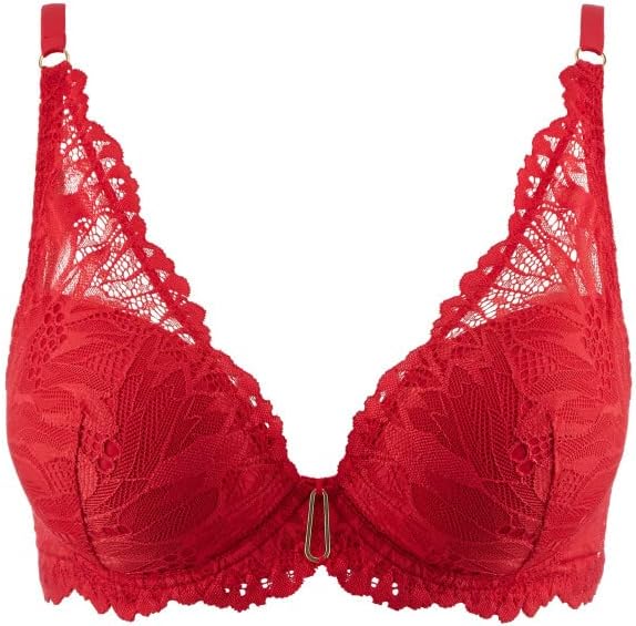 Soutien-gorge plunge foulard Aubade Flowermania (Rouge Floral)