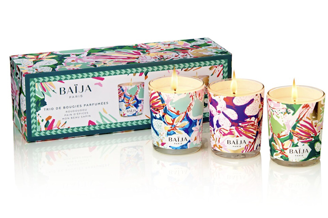 Baïja / Coffret trio de bougies parfumées  Mon Beau Sapin, Roudoudou, Pain d'Epices