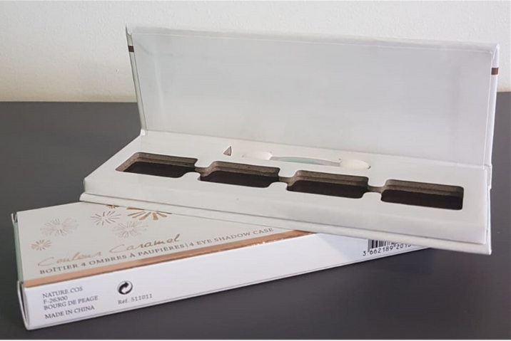 Couleur Caramel Palette 4 Ombre à paupières rechargeable vide Palette rechargeable