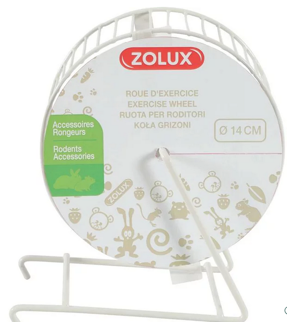 Roue exercice pour rongeur en métal - Ø 14cm - beige ZOLUX