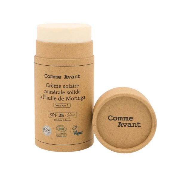 Comme Avant Crème Solaire Minérale Solide SPF 25 Bio Vegan 80g