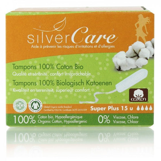 Tampons Super Plus Sans Applicateur  SILVERCARE