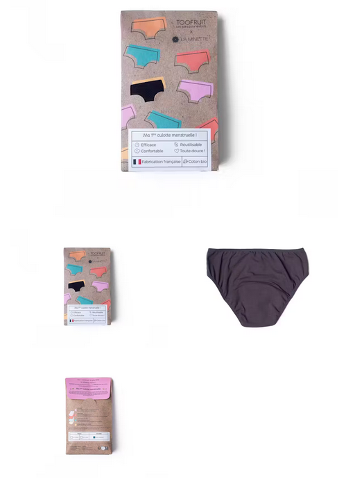 Ma 1ère Culotte Menstruelle  Bleu marine Toofruit Bio